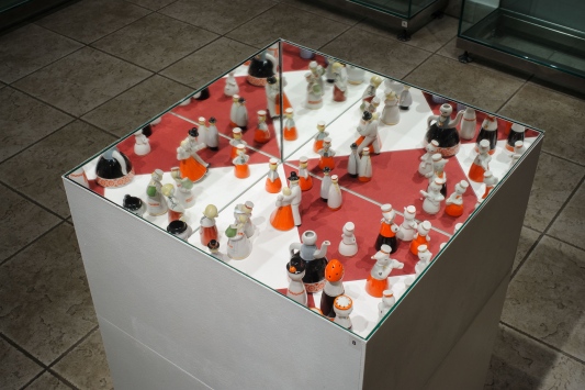 Figurine exhibition design for Riga Porcelain Museum, 2013